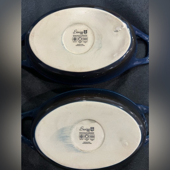 Swiss Pro Cookware Mini Shallow Baking Dish with Handles Blue Ombre - Picture 7 of 9